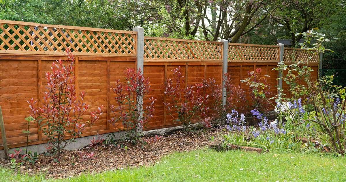 Modern wooden garden fencing panels
