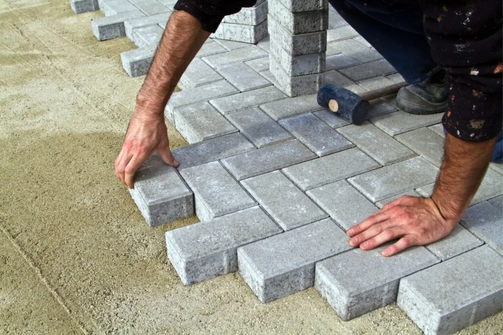 Block paving installation process