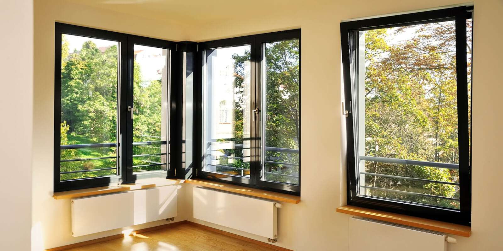 Modern uPVC window installation
